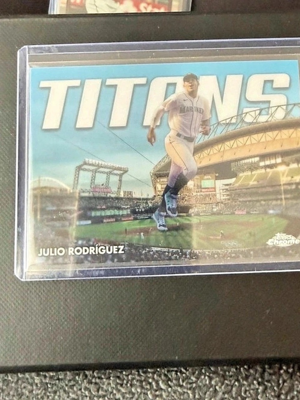 Topps 2023 Topps Chrome Update Titans Julio Rodríguez #CT-17 Card Blue & White